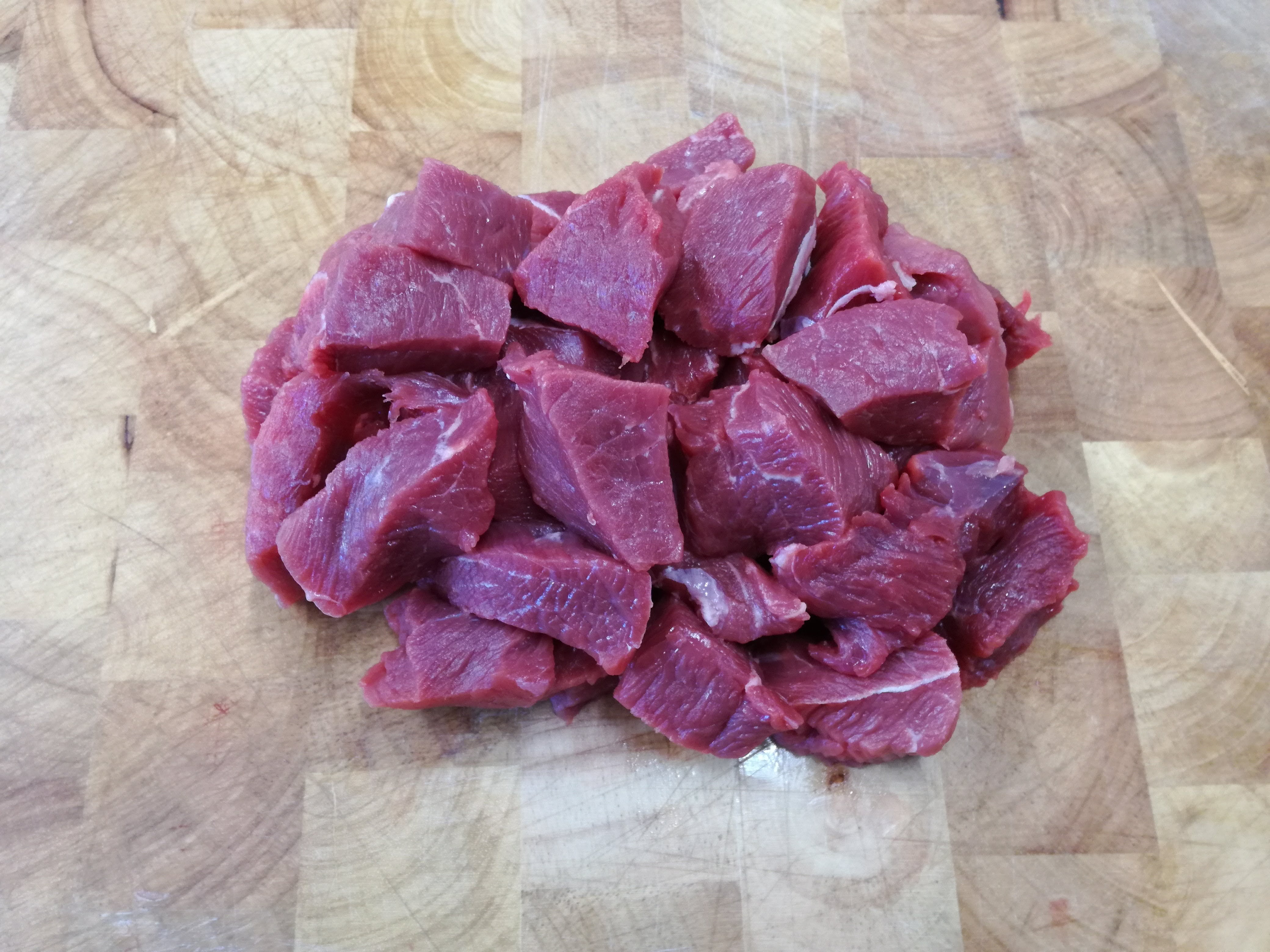 Organic Jersey diced beef - 500 grams