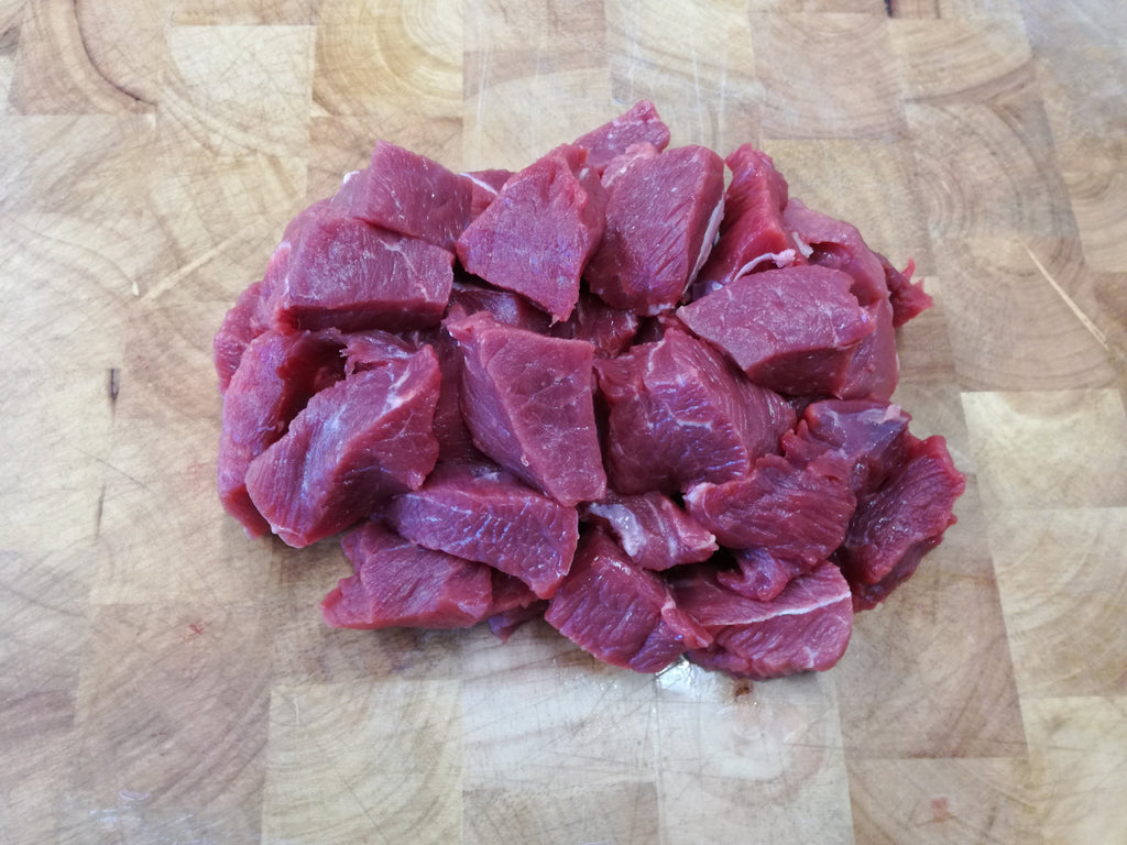 Organic Jersey diced beef - 500 grams